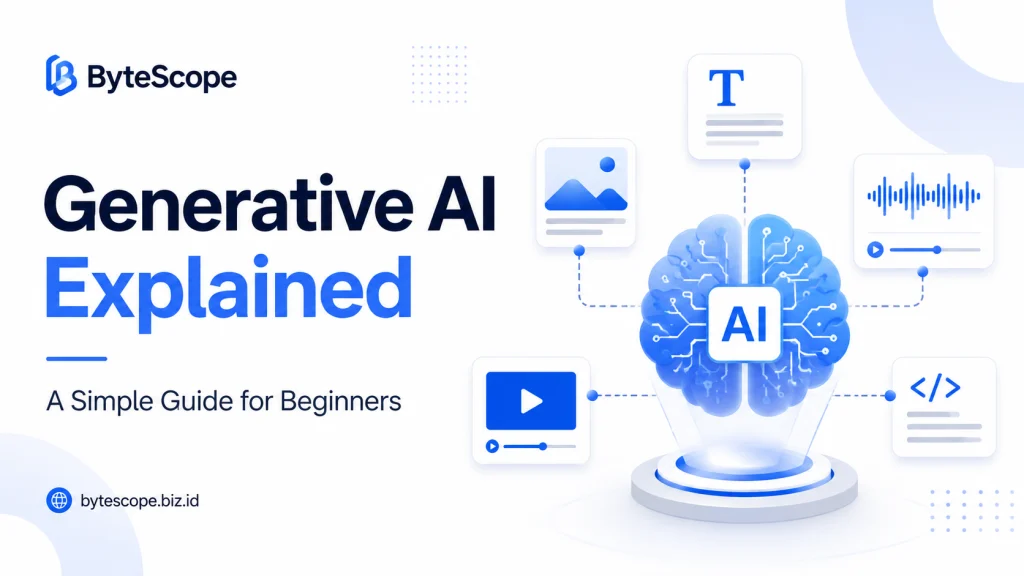 Generative AI explained for beginners by ByteScope