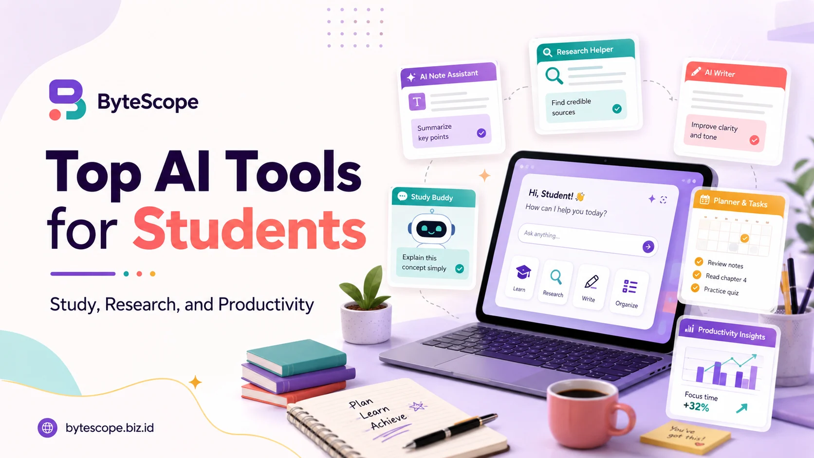 Top AI tools for students for study research and productivity