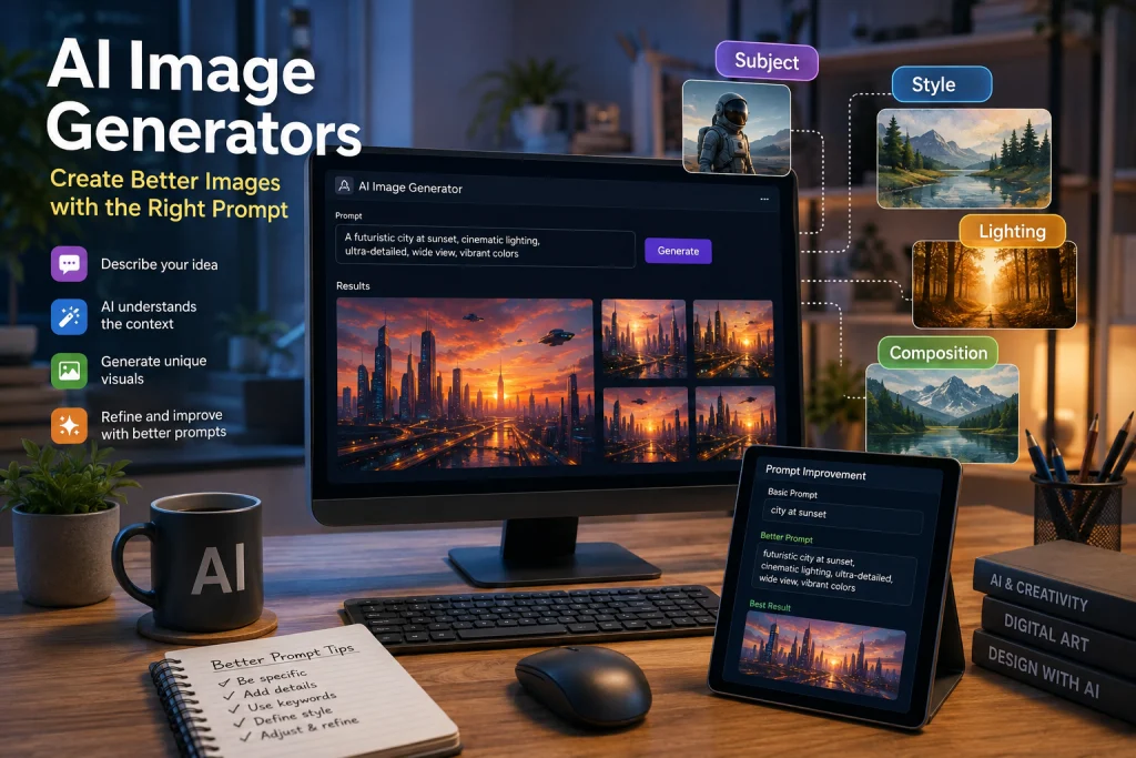 AI image generator creating better images with prompts